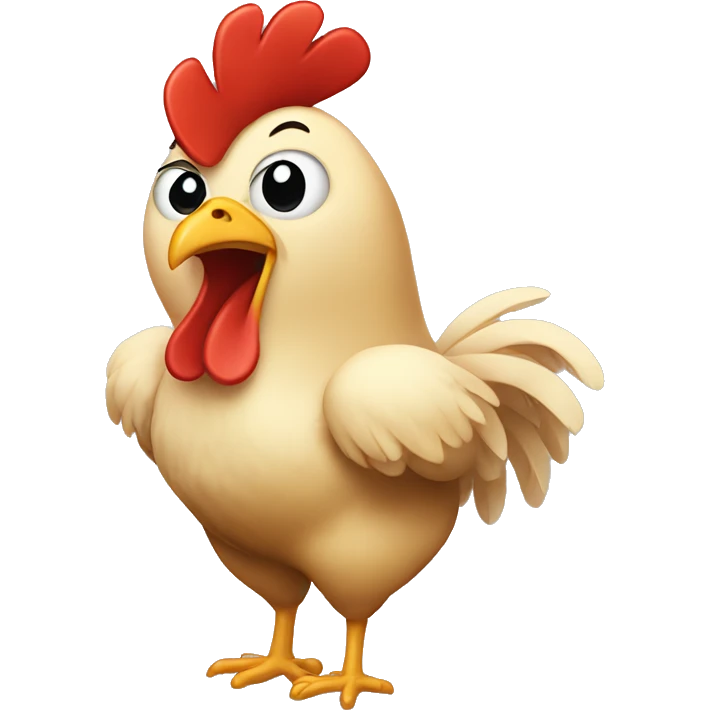 Chicken flexing emoji