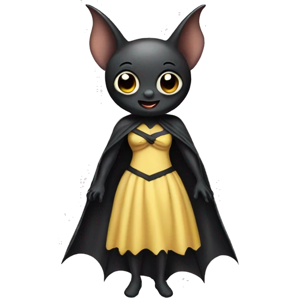 Bat with a dress emoji