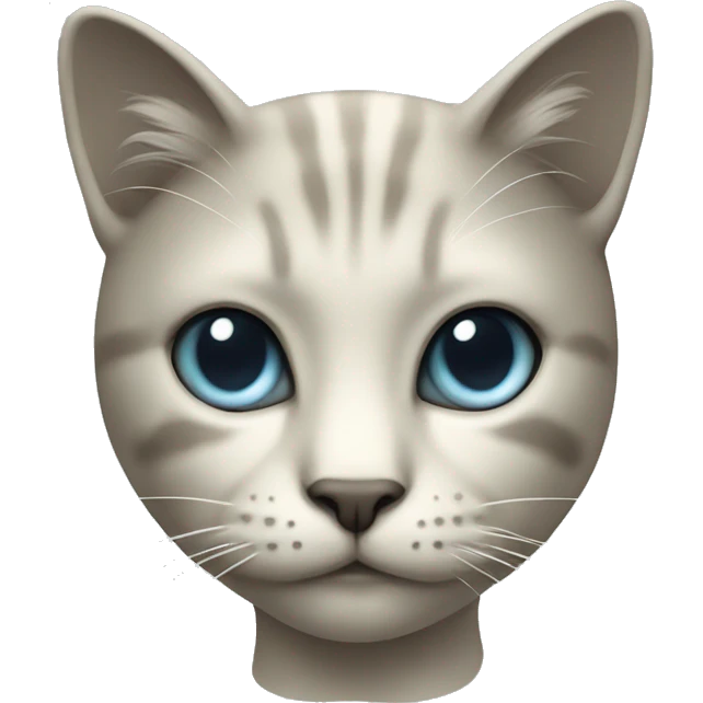 a dithered face of a humanoid cat emoji