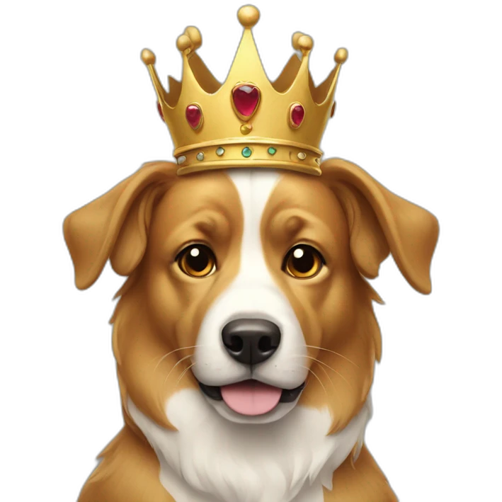 dog with a crown emoji