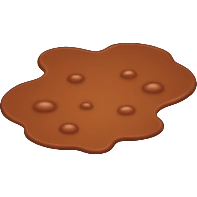 Red brown toy puddle  emoji