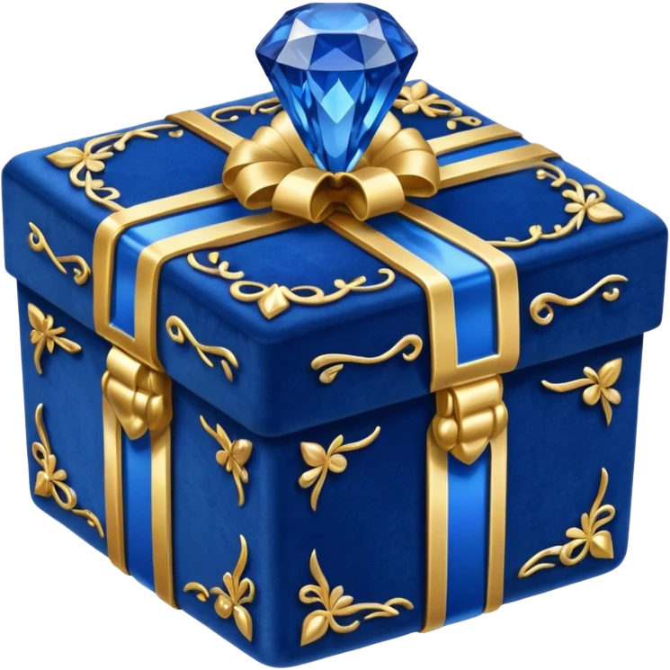 Sapphire gift box emoji