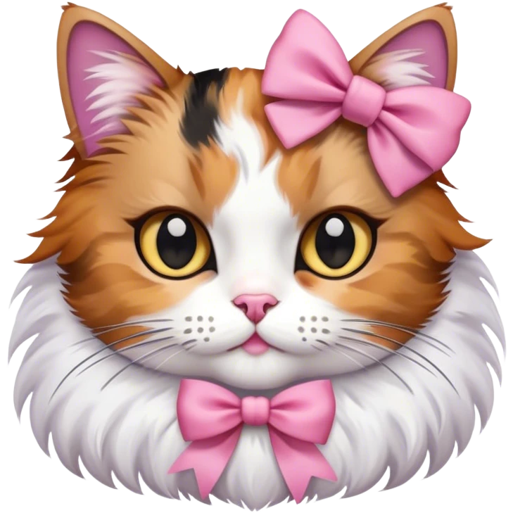 Cat with Sephora and pink bow ￼￼ emoji