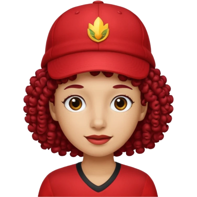 red curly black rabbit with jersey and hat emoji
