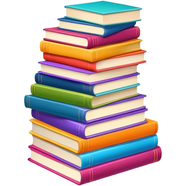 Stack of colorful books emoji