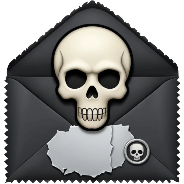 emo envelope with a skull seal emoji