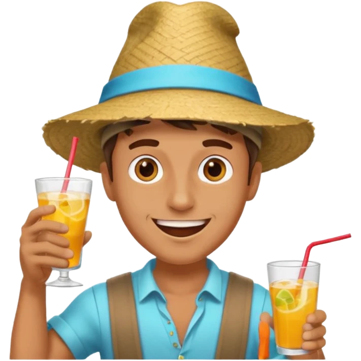 a guy excited with some festival background  emoji