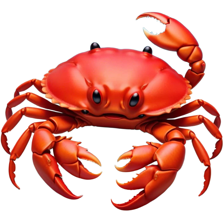 Cinematic Cute Yawning Red Crab Portrait Emoji, Head tilted slightly with a dramatic, wide-open yawn, showcasing a vivid, scarlet exoskeleton with softly drooping antennae and eyes half-closed in drowsy contentment, Simplified yet irresistibly adorable features, highly detailed, glowing with a soft, cozy oceanic glow, high shine, relaxed yet expressive, stylized with a dash of whimsical seaside charm, soft glowing outline, capturing the essence of a drowsy yet affectionate red crab that appears ready to scuttle out for a nap! emoji