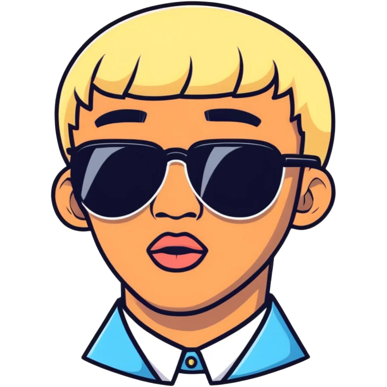 Tyler the Creator IGOR with blonde wig and sunglasses emoji