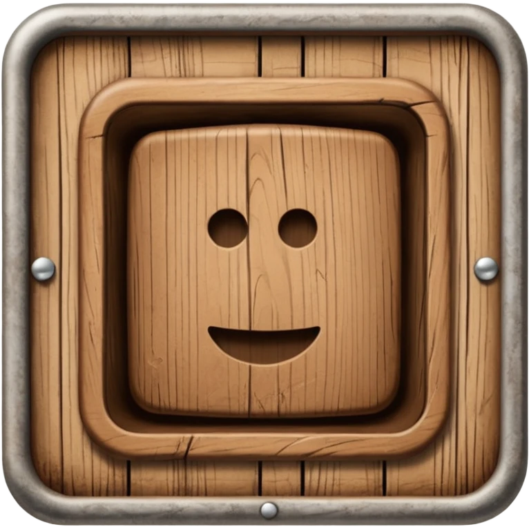 Wooden toilet sign  emoji