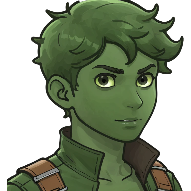 A twink with Curley brown short hair in leather gear emoji