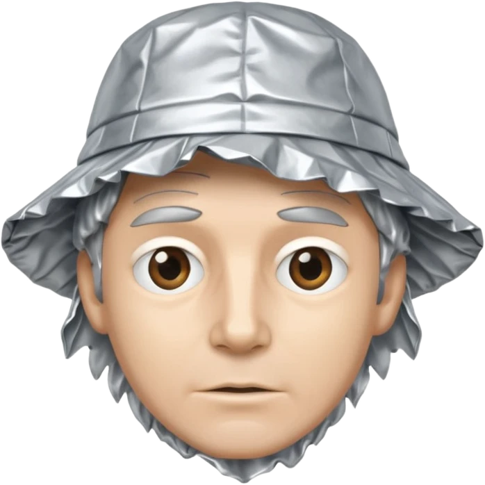 a man with aluhut für verschwörungstheorien emoji