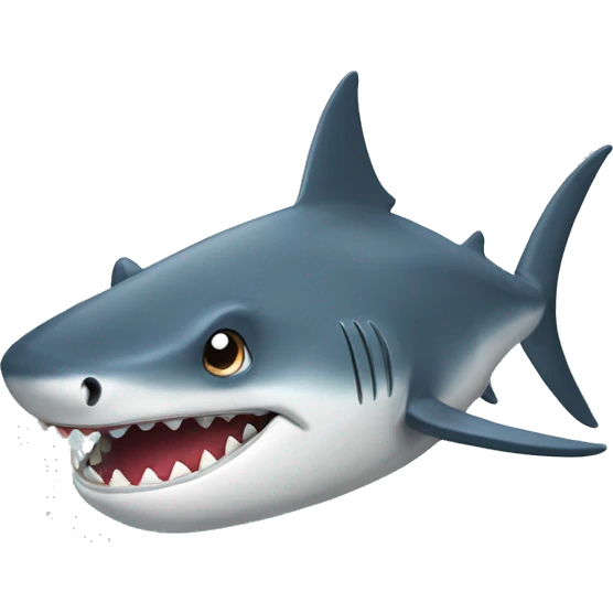 Tiburón con una corona emoji