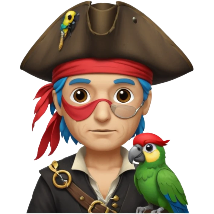 pirate and parrot emoji
