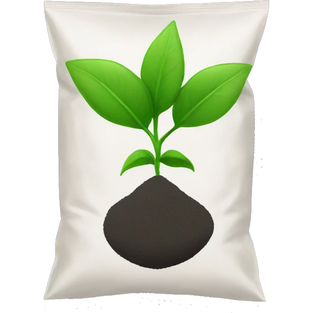 fertilizer bag with plant symbol emoji
