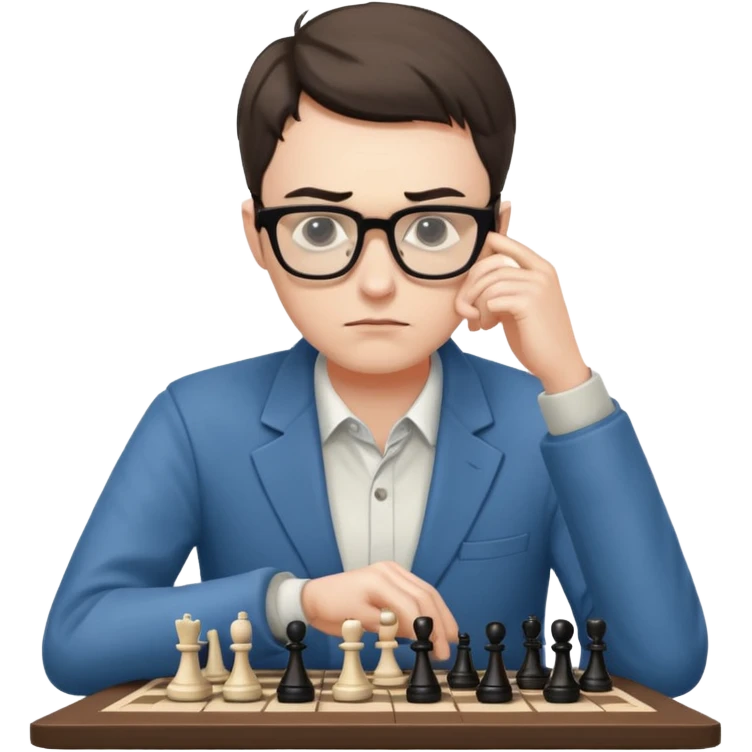 he plays online chess emoji