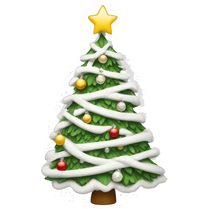 white decorated christmas tree emoji