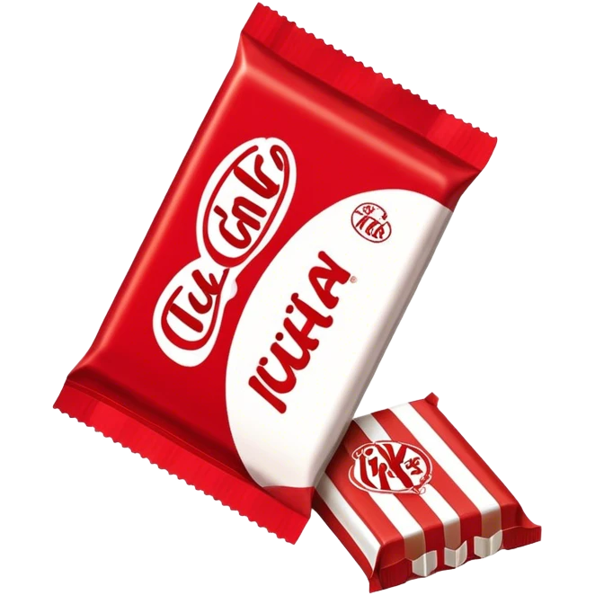 Vertical KitKat bar packaging emoji