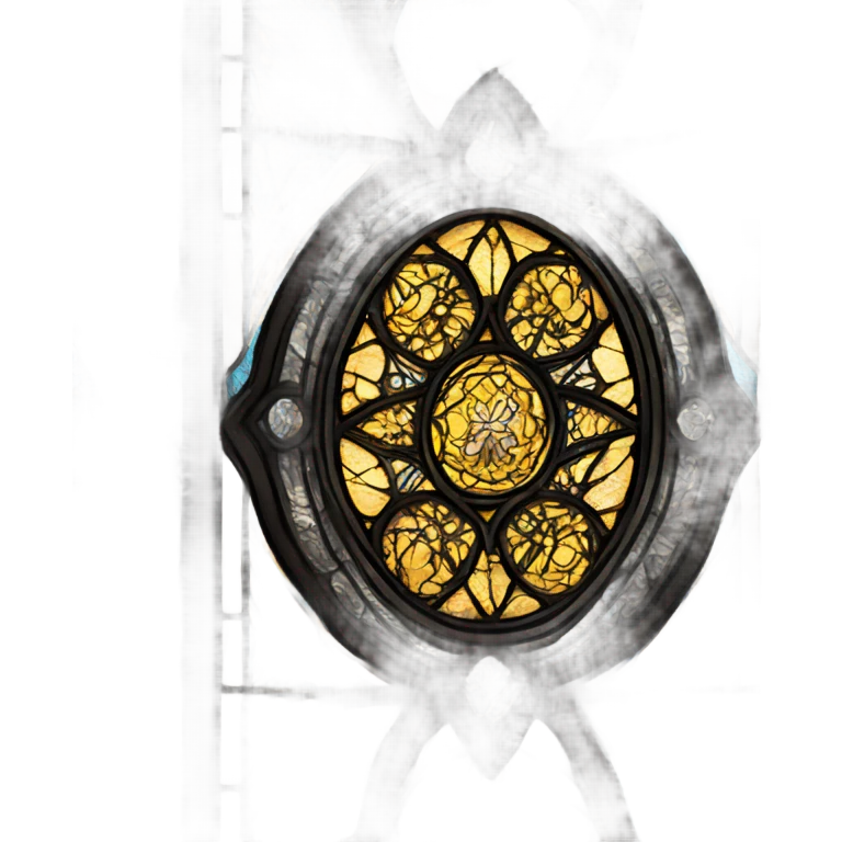 black stained glass window emoji