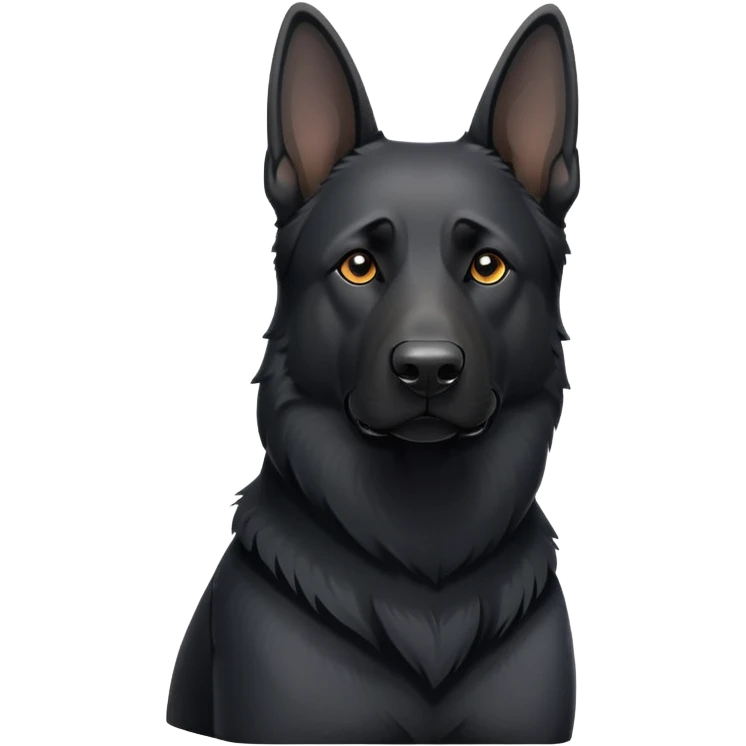 Black German shepherd emoji