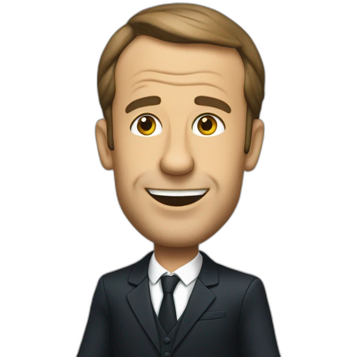 Macron qui bois une bière emoji