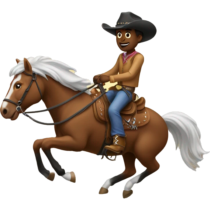 Cowboy riding rearinghorse emoji