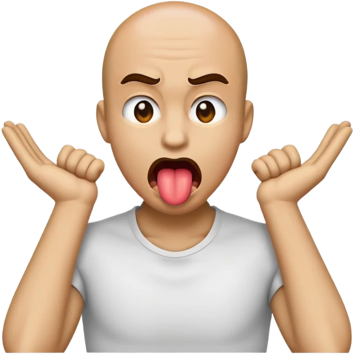 Emoji sticking out tongue mad grabbing neck arms crossed emoji
