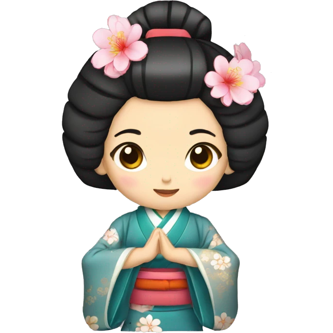 Geisha girl bowing emoji