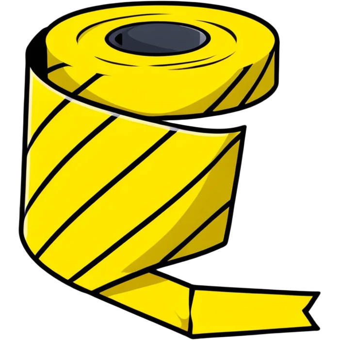 caution tape roll emoji