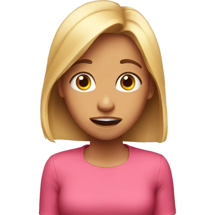 The girl is surprised emoji