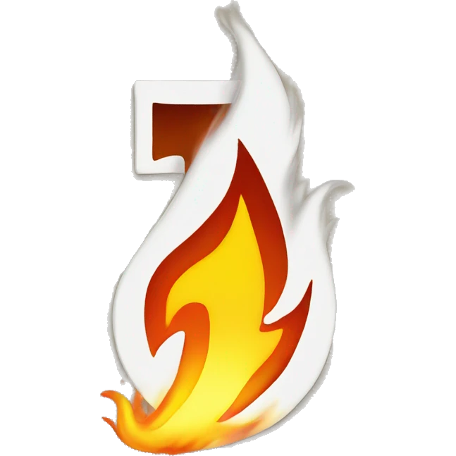 Letter t on fire emoji