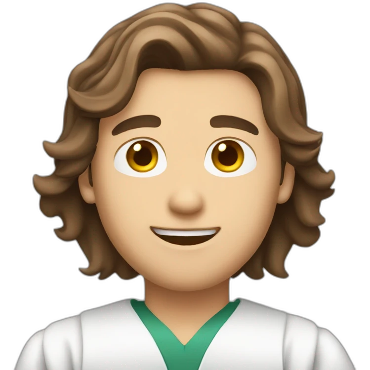 graduate male long Brown hair Film body emoji emoji