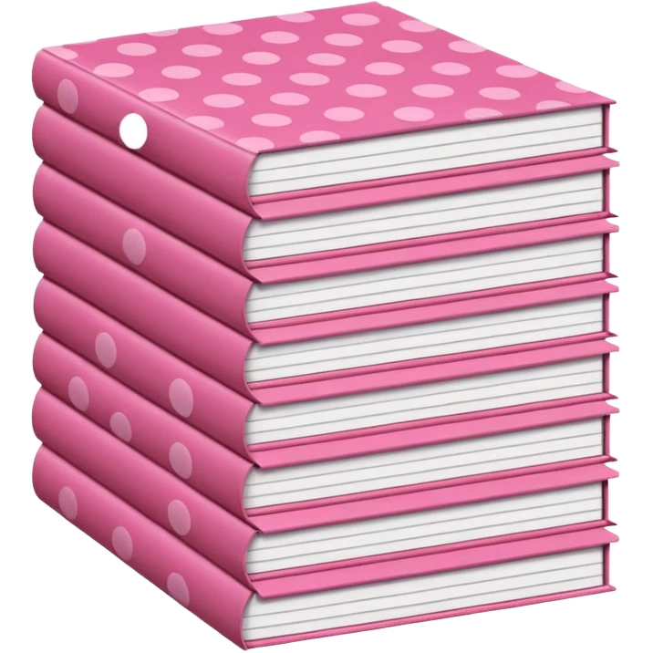 pink and brown polka dot files pile emoji