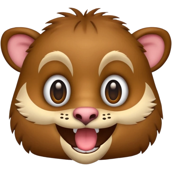 square head animal head emoji with eyes and mouth emoji