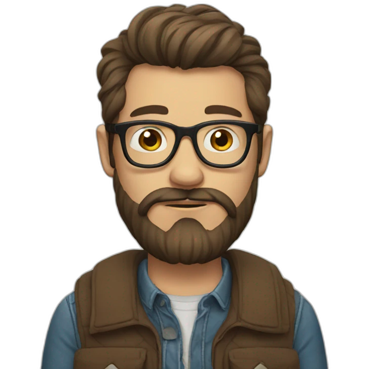 Hipster man emoji