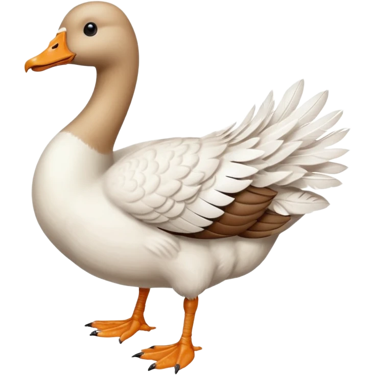 goose with a human feet emoji