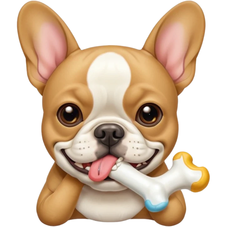 French bulldog with a bone  emoji