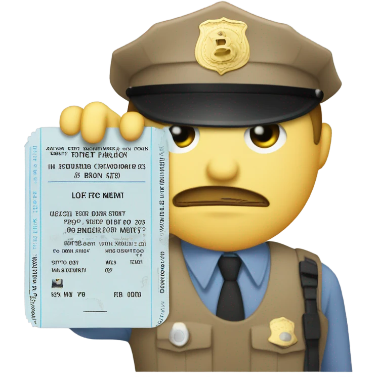 A ticket from a cop that’s says bro code violation emoji