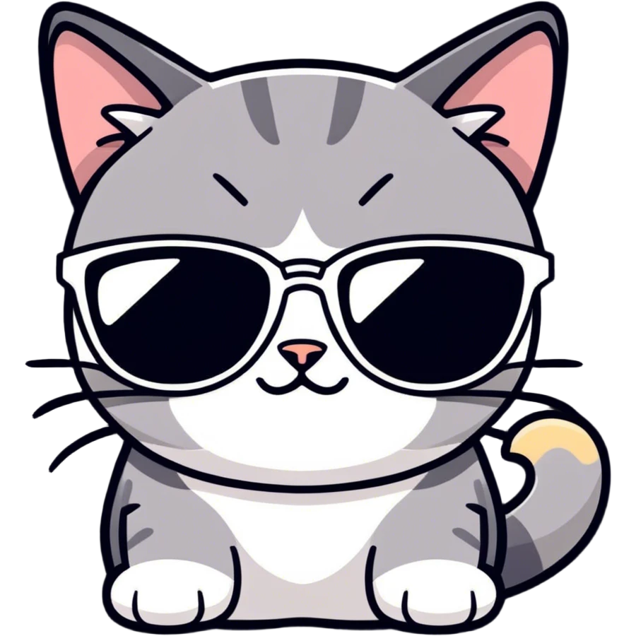 Cat with sunglasses emoji