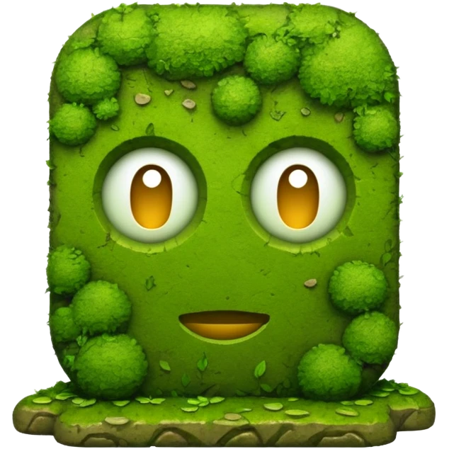 sculpture with moss emoji