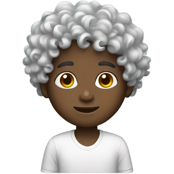 black curly boy emoji