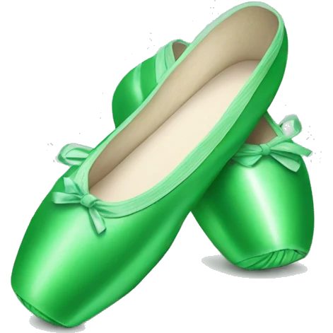 Green ballet pointe shoes emoji