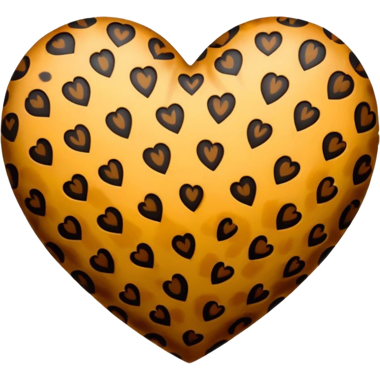 leopard print heart emoji
