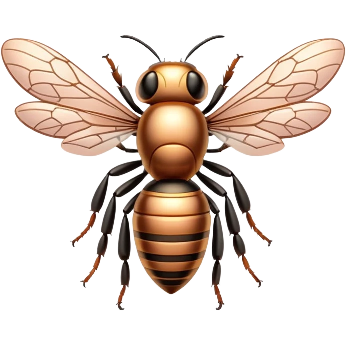 Rose gold honey bee emoji