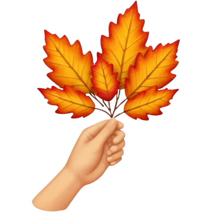  autumn on hand emoji