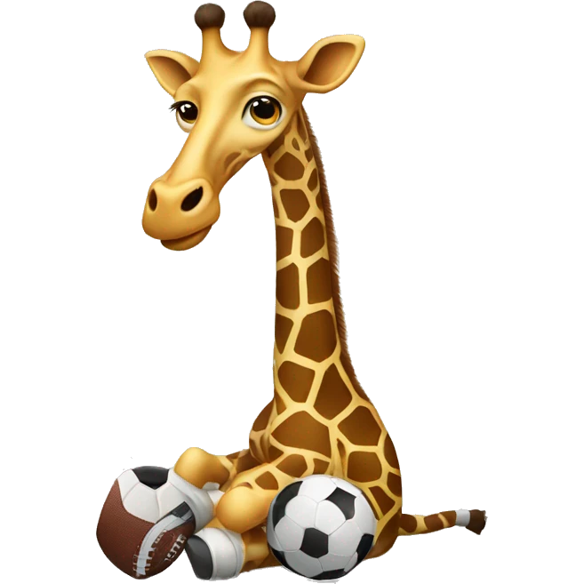 Giraffe with football pads  emoji
