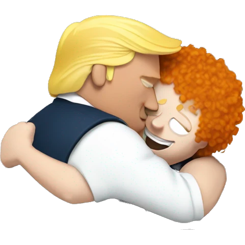Trump giving Ed Sheeran a hug  emoji