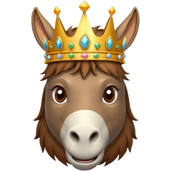 donkey with crown  emoji