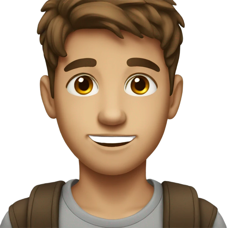 brown haired boy portrait emoji