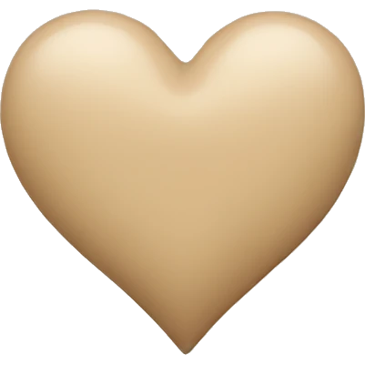 Beige heart emoji